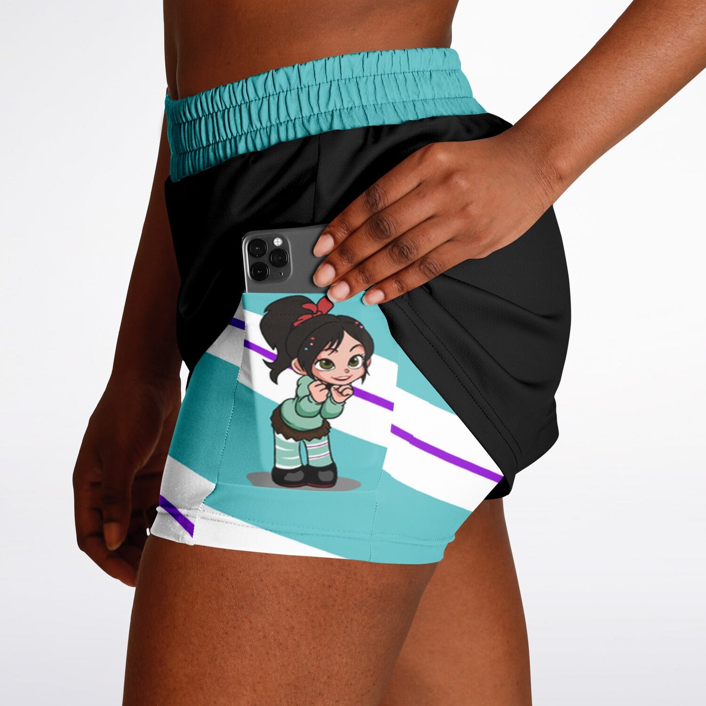 Glitch Girl Double Layer Pocket Shorts