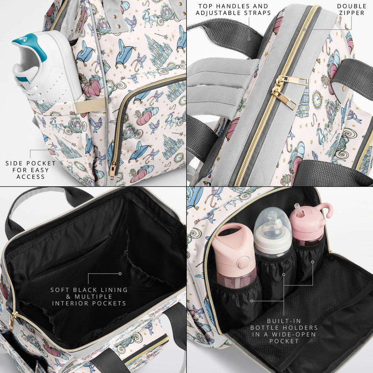 Glass Slipper Diaper Bag Backpack