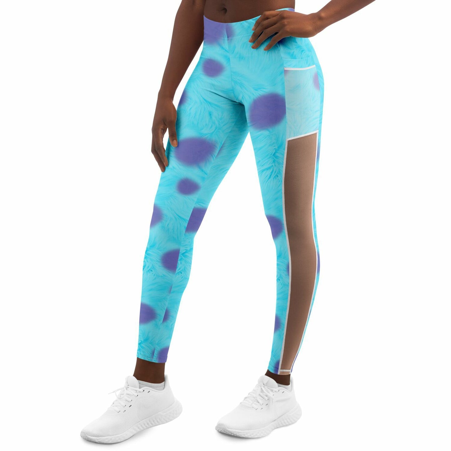 Furry Monster Mesh Pocket Leggings