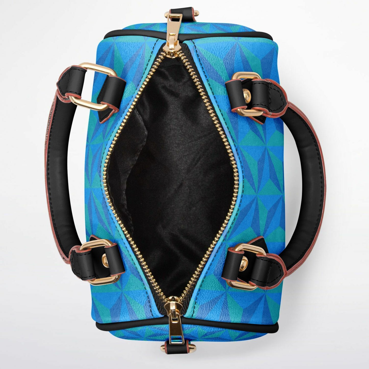 Blue Spaceship Crossbody Handbag