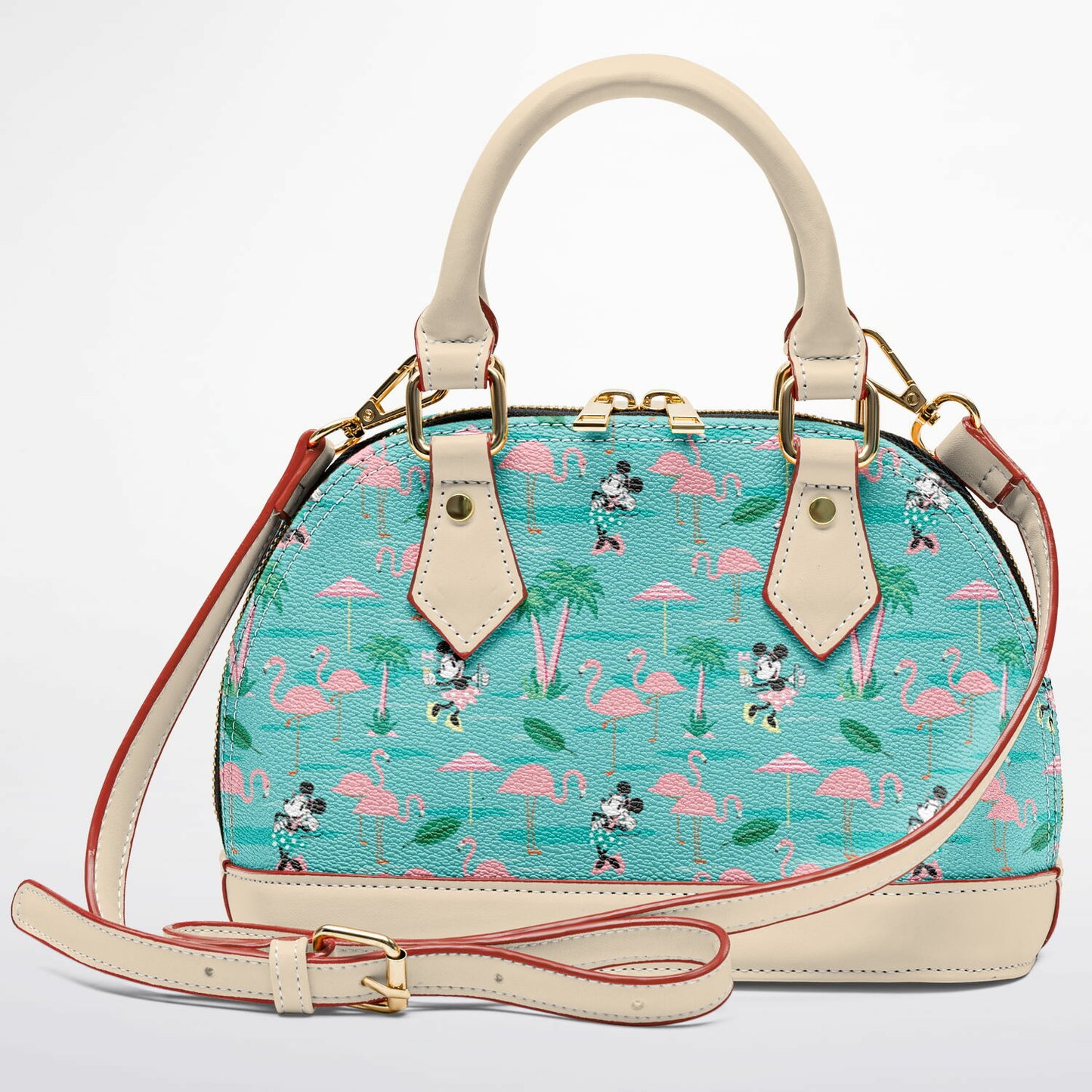 Flamingo Collection Dome Satchel Handbag