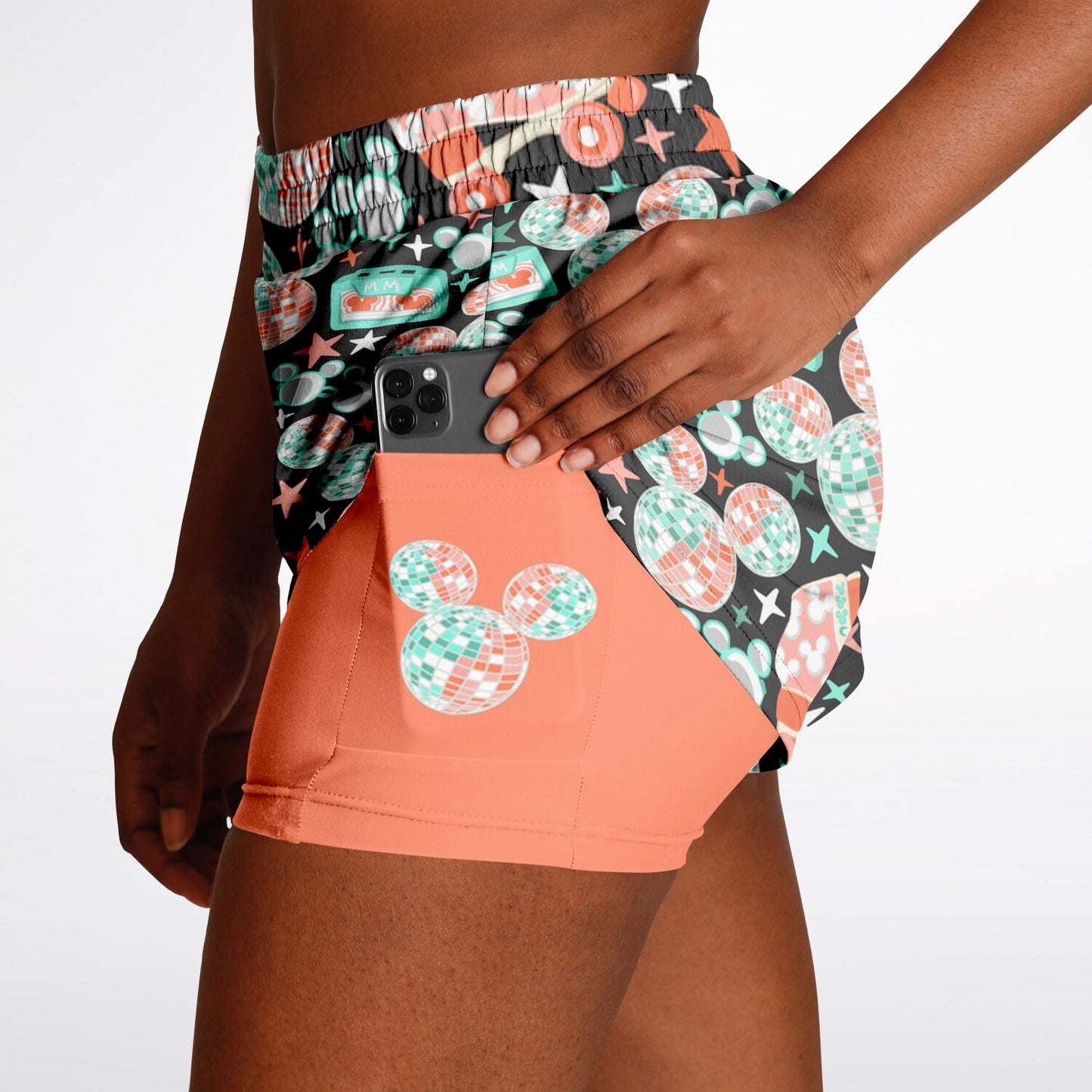 Disco Collection Dark Double Layer Pocket Shorts