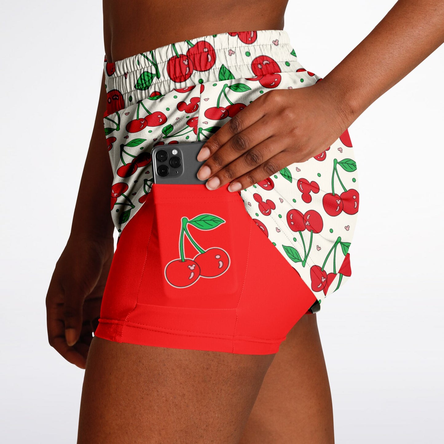Cherry Collection Double Layer Pocket Shorts