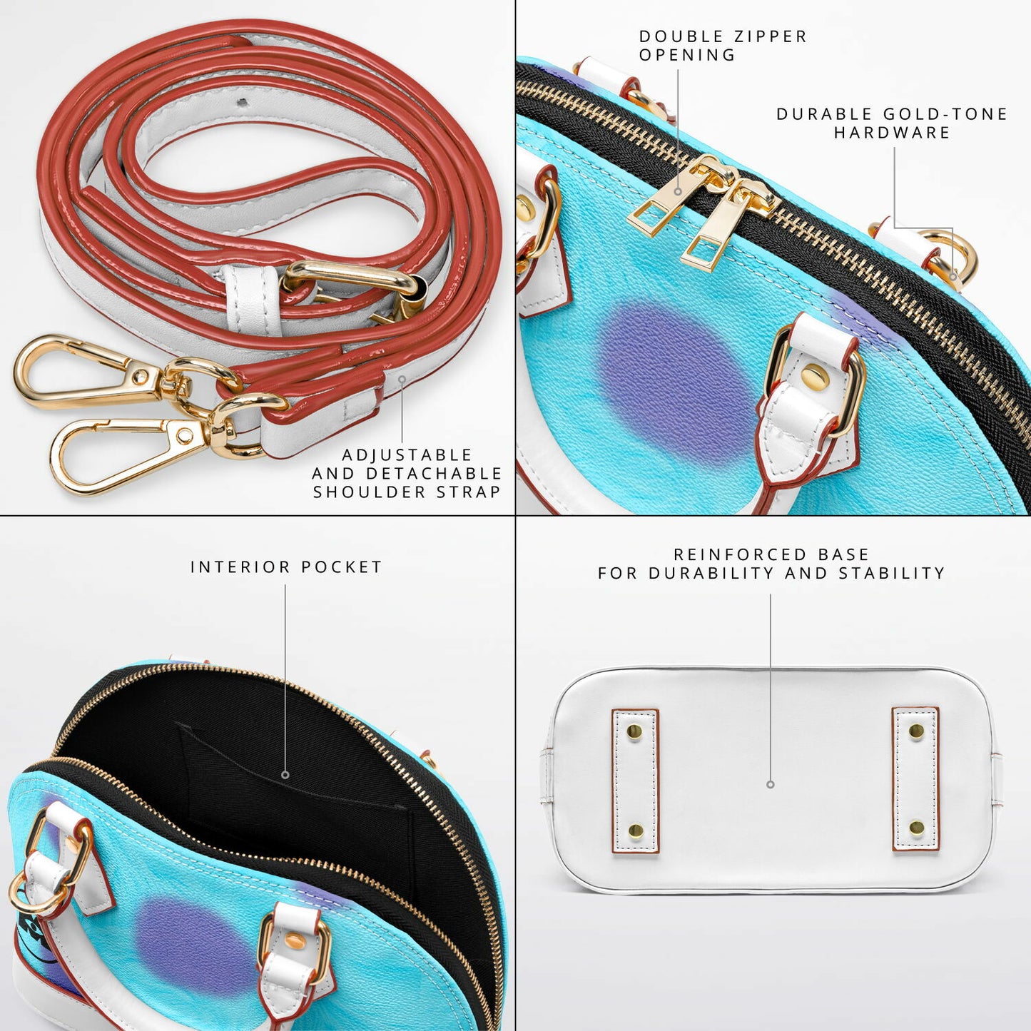 Fuzzy Monster Dome Satchel Handbag