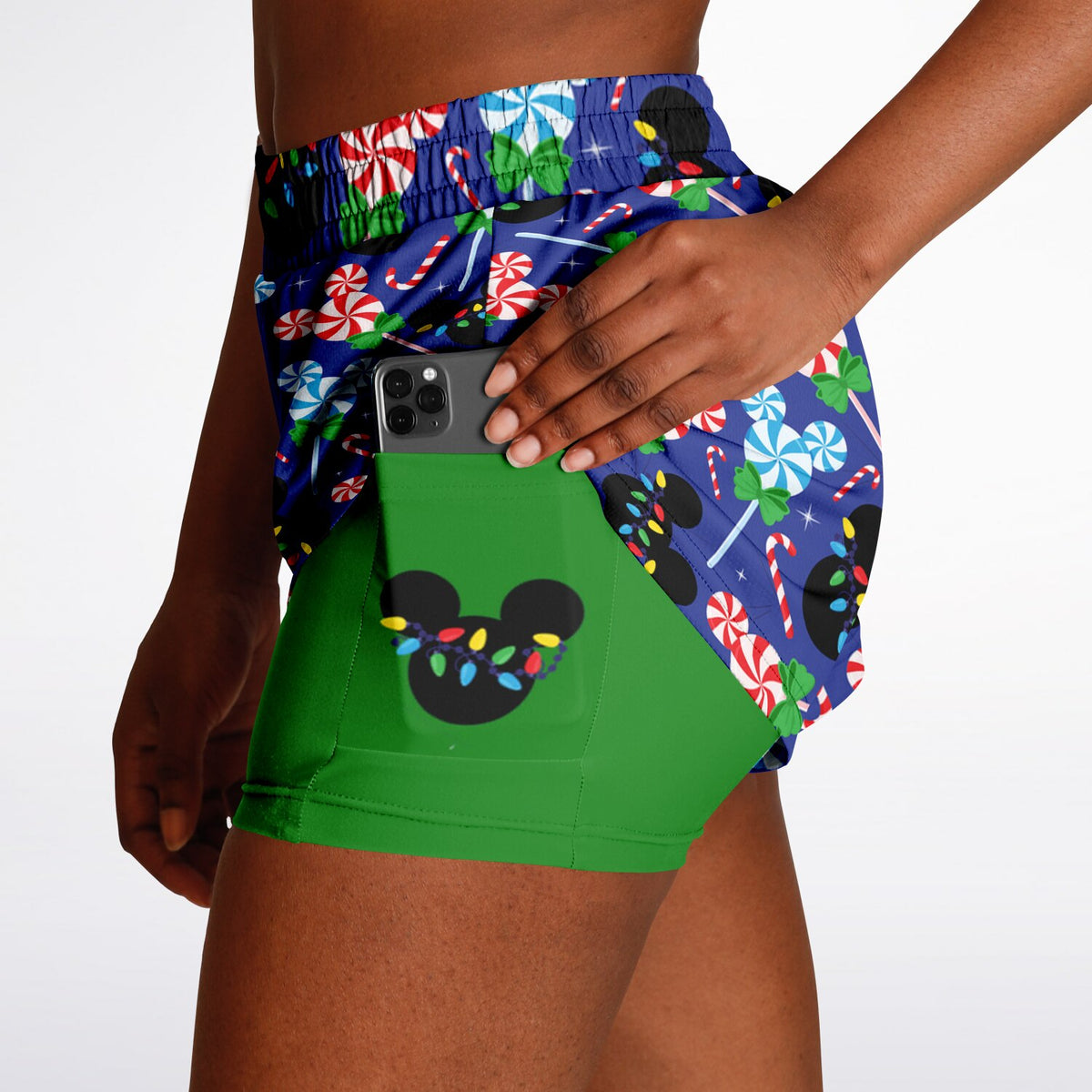 Peppermint Double Layer Pocket Shorts