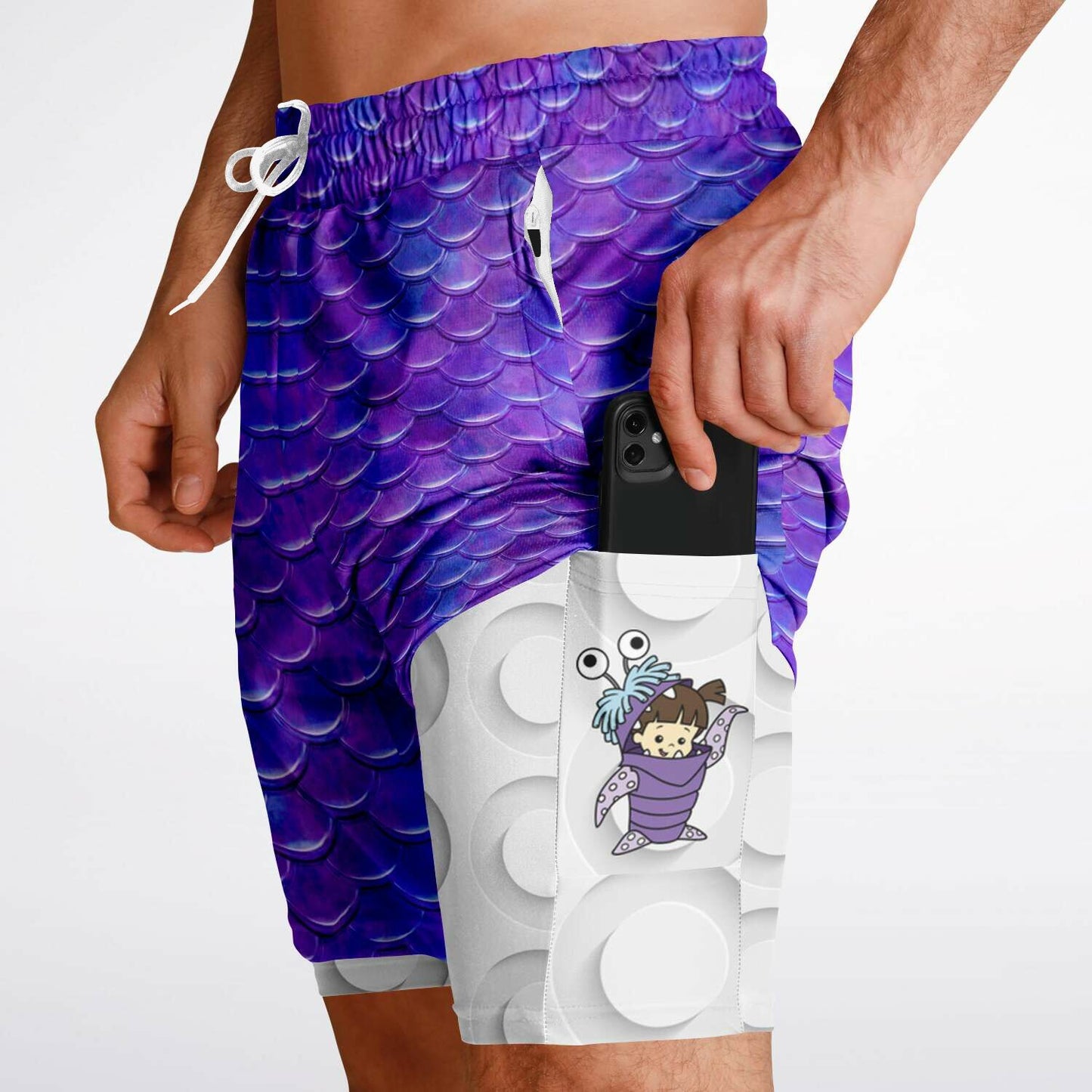 Little Human Monster Men's Double Layer Shorts