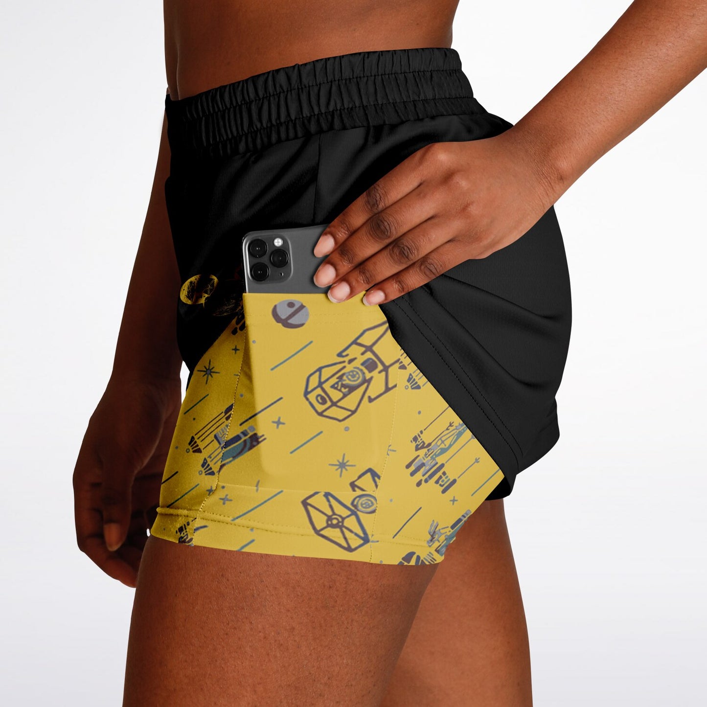 Space Star Double Layer Pocket Shorts
