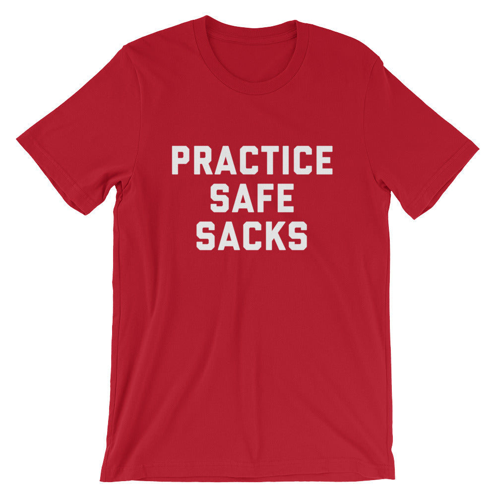 Practice Safe Sacks Unisex T-Shirt