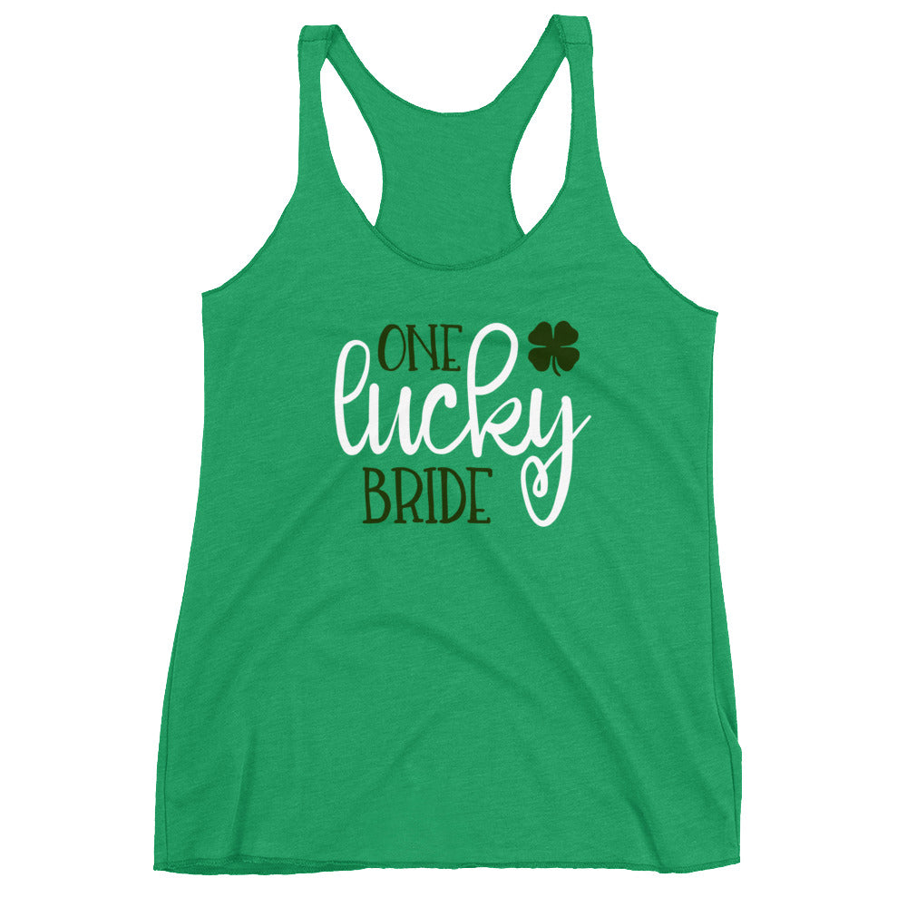One Lucky Bride Racerback Tank