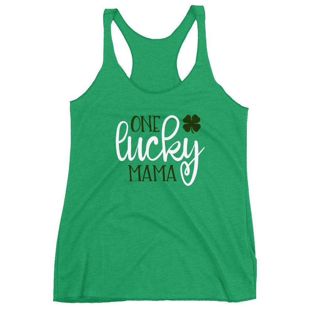 One Lucky Mama Racerback Tank