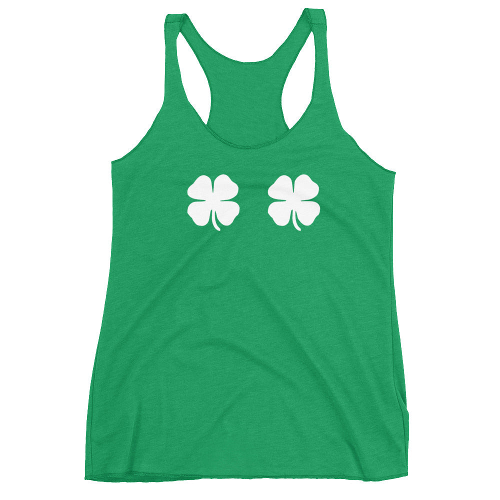 Shamrock Boobs Racerback Tank