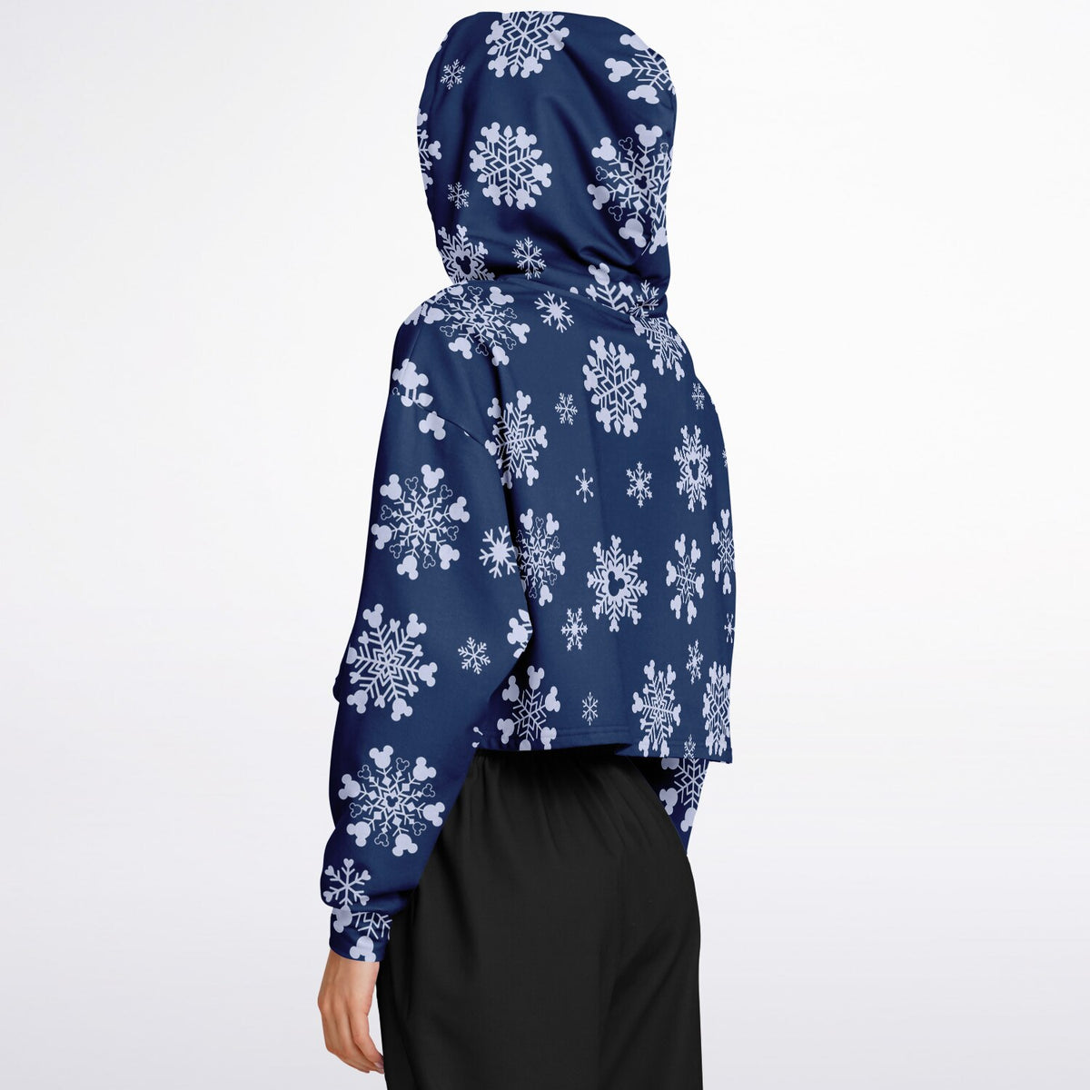 Snowflakes Cropped Hoodie