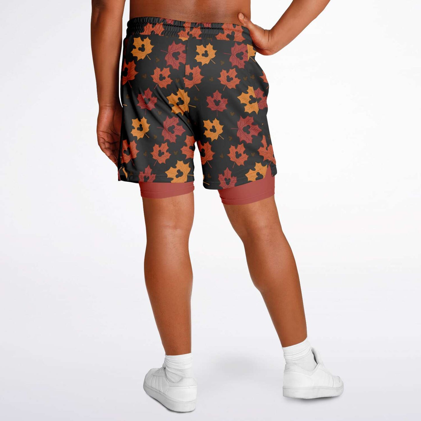 Leaf Collection Men's Double Layer Pocket Shorts - Dark