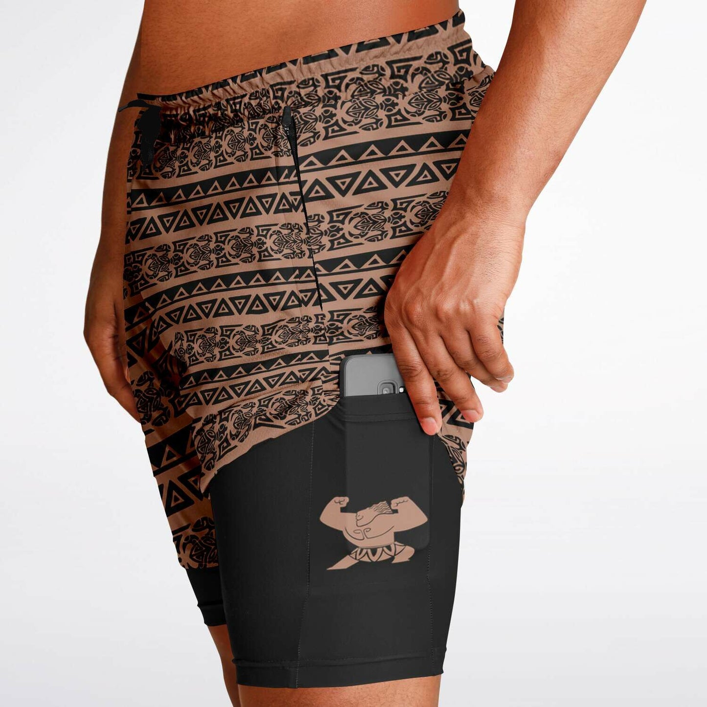 Tribal Men's Double Layer Shorts