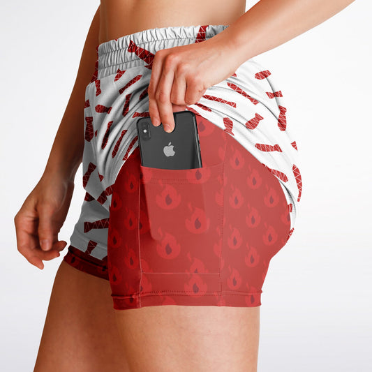 Anger Double Layer Pocket Shorts