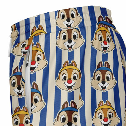 Running Chipmunk Men's Double Layer Pocket Shorts