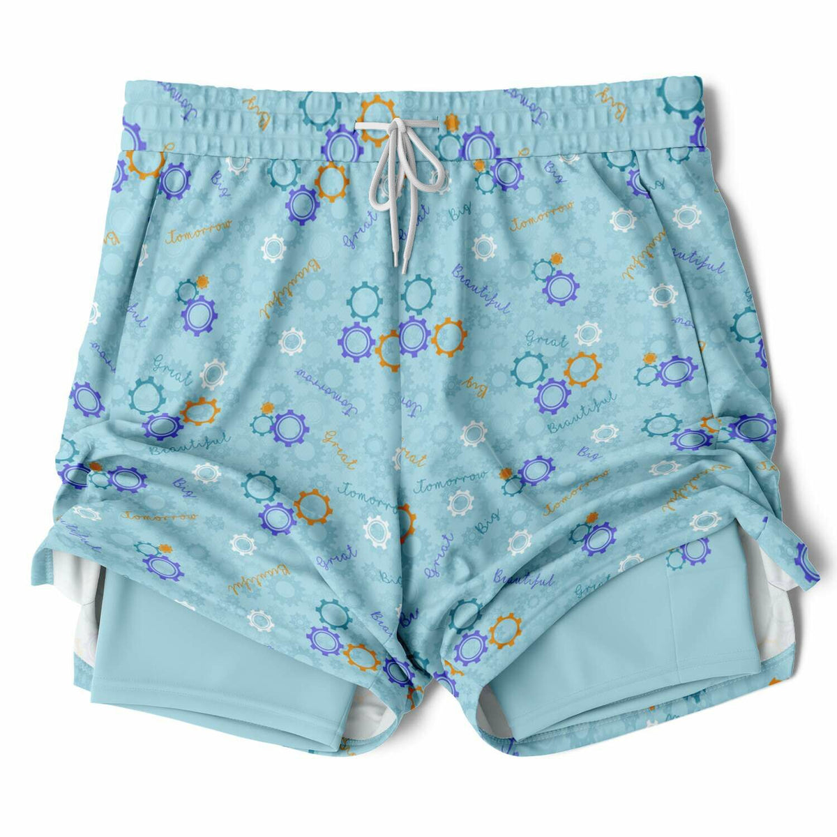 Blue Carousel Collection Men's Double Layer Pocket Shorts