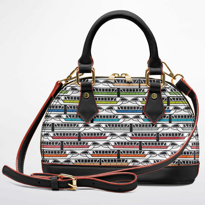 Monorail Collection Dome Satchel Handbag