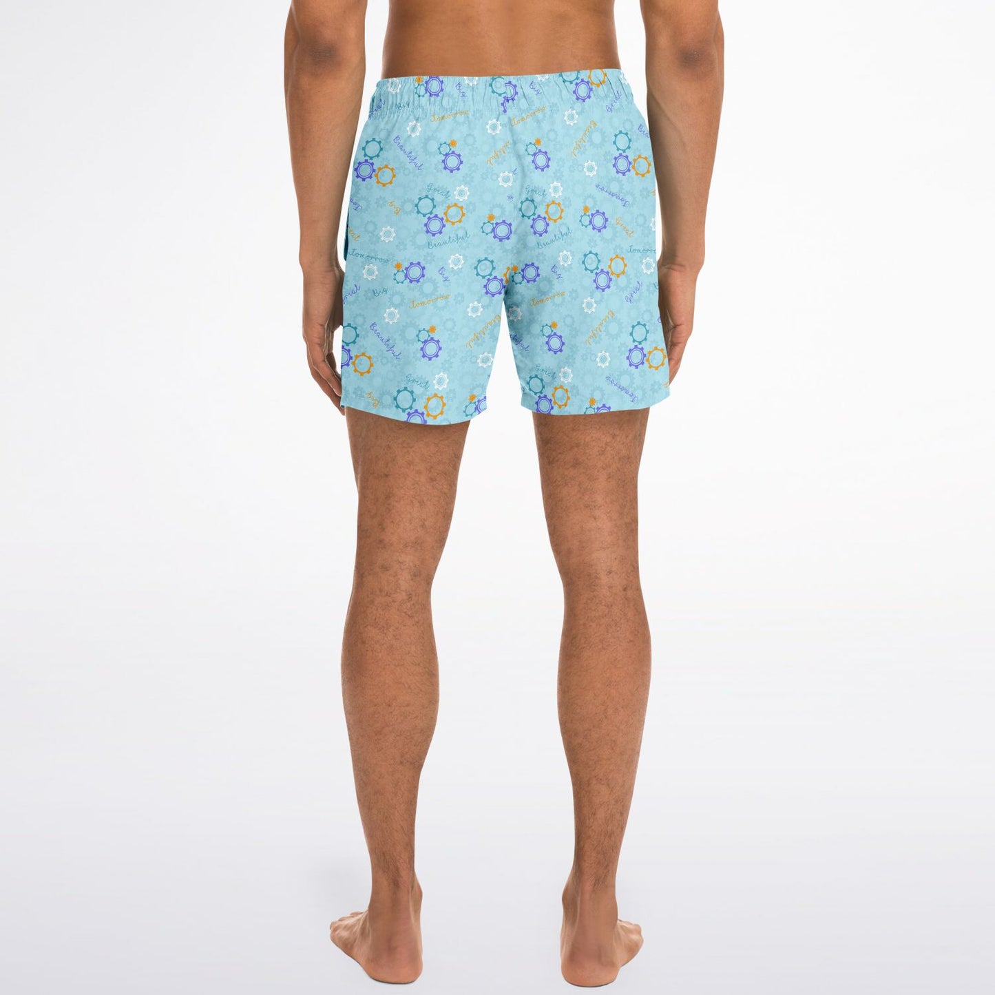 Carousel Collection Blue Men's Swim Trunks