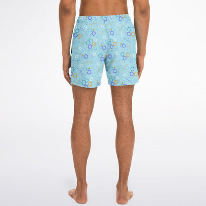 Carousel Collection Blue Men's Swim Trunks