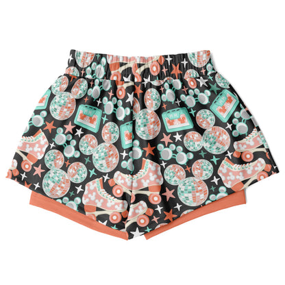 Disco Collection Dark Double Layer Pocket Shorts