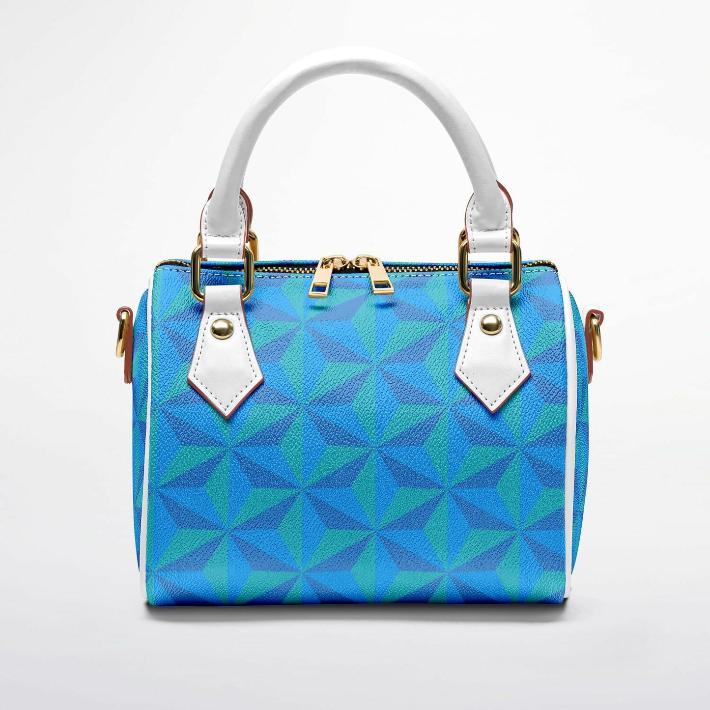 Blue Spaceship Crossbody Handbag