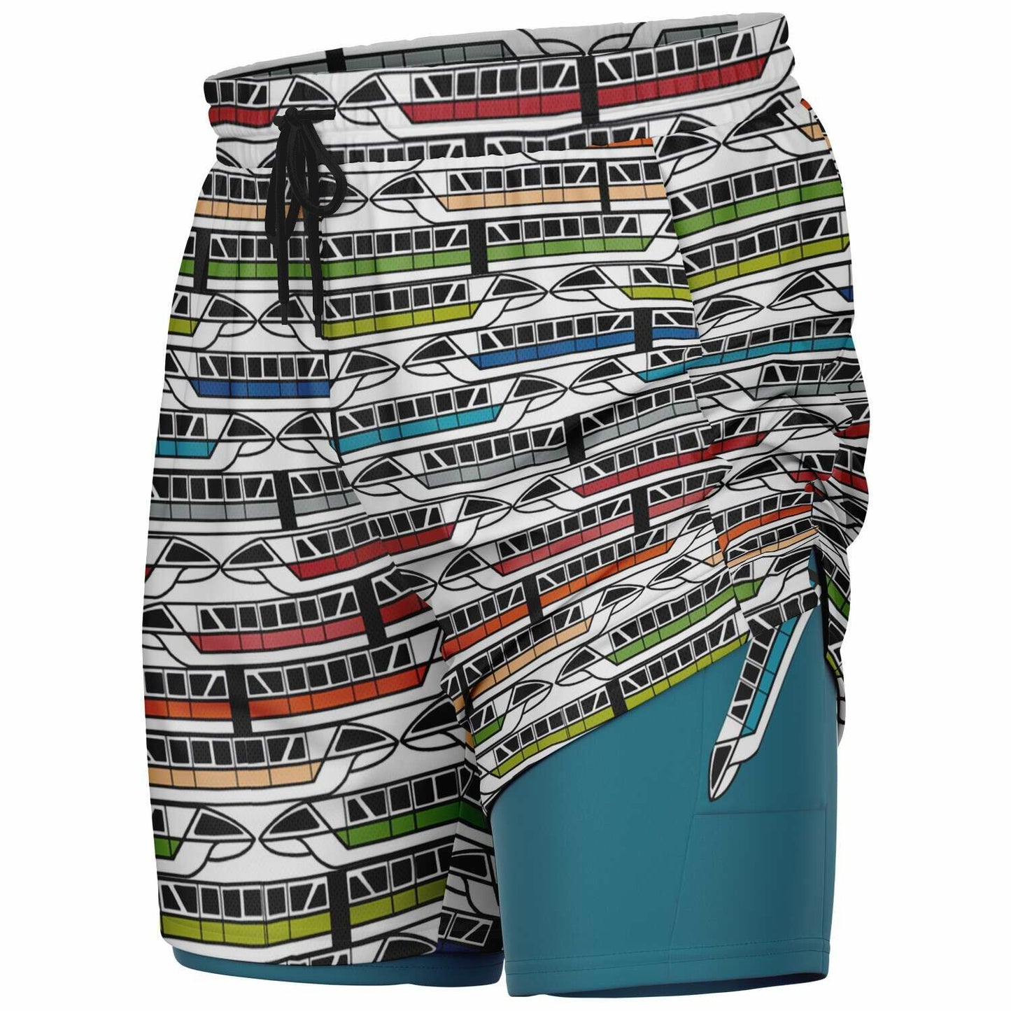 Monorail Collection Men's Double Layer Pocket Shorts