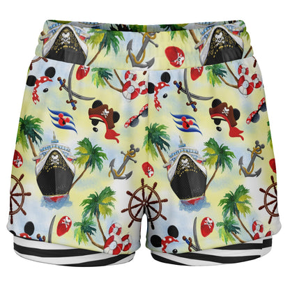 Pirates Double Layer Pocket Shorts