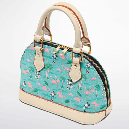 Flamingo Collection Dome Satchel Handbag