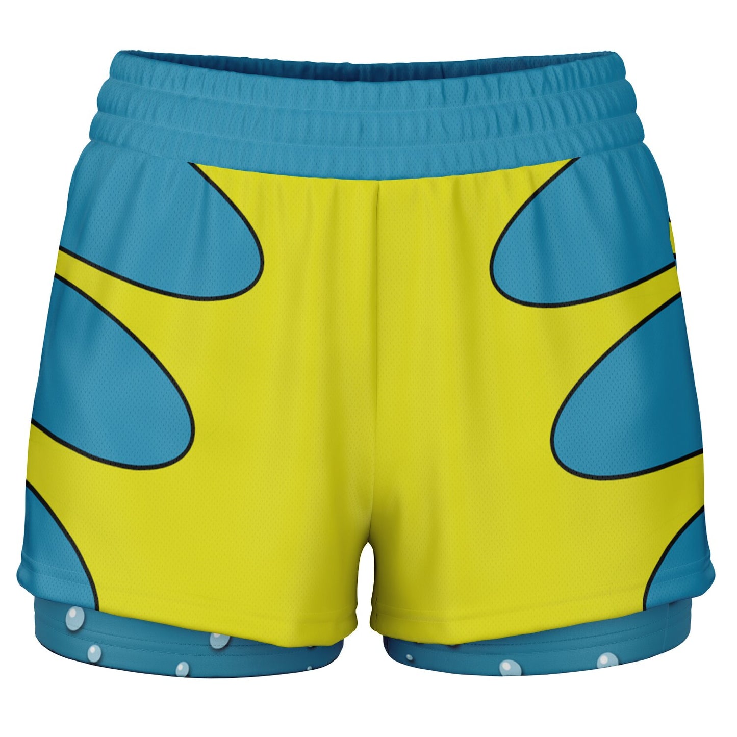 Tropical Fish Friend Double Layer Shorts with Pockets
