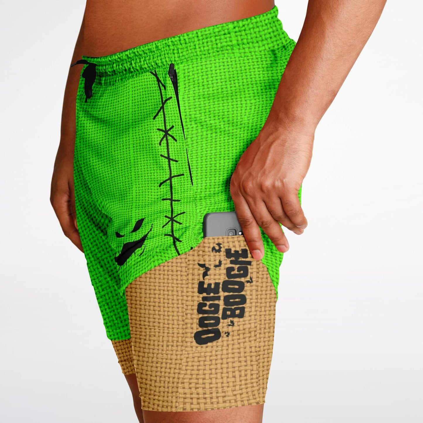 Nightmare Collection BoogieMan Men's Double Layer Pocket Shorts