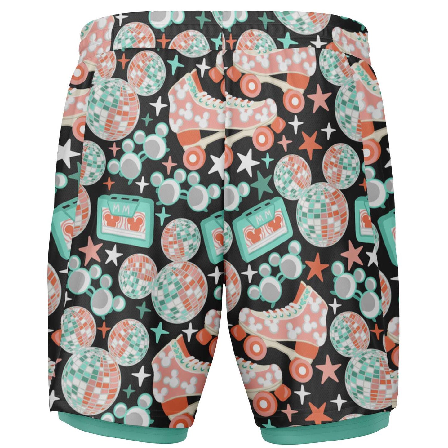 Disco Collection Dark Men's Double Layer Pocket Shorts