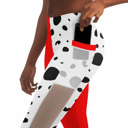 Dalmation Mesh Pocket Leggings