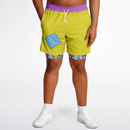 Dopey Men's Double Layer Pocket Shorts