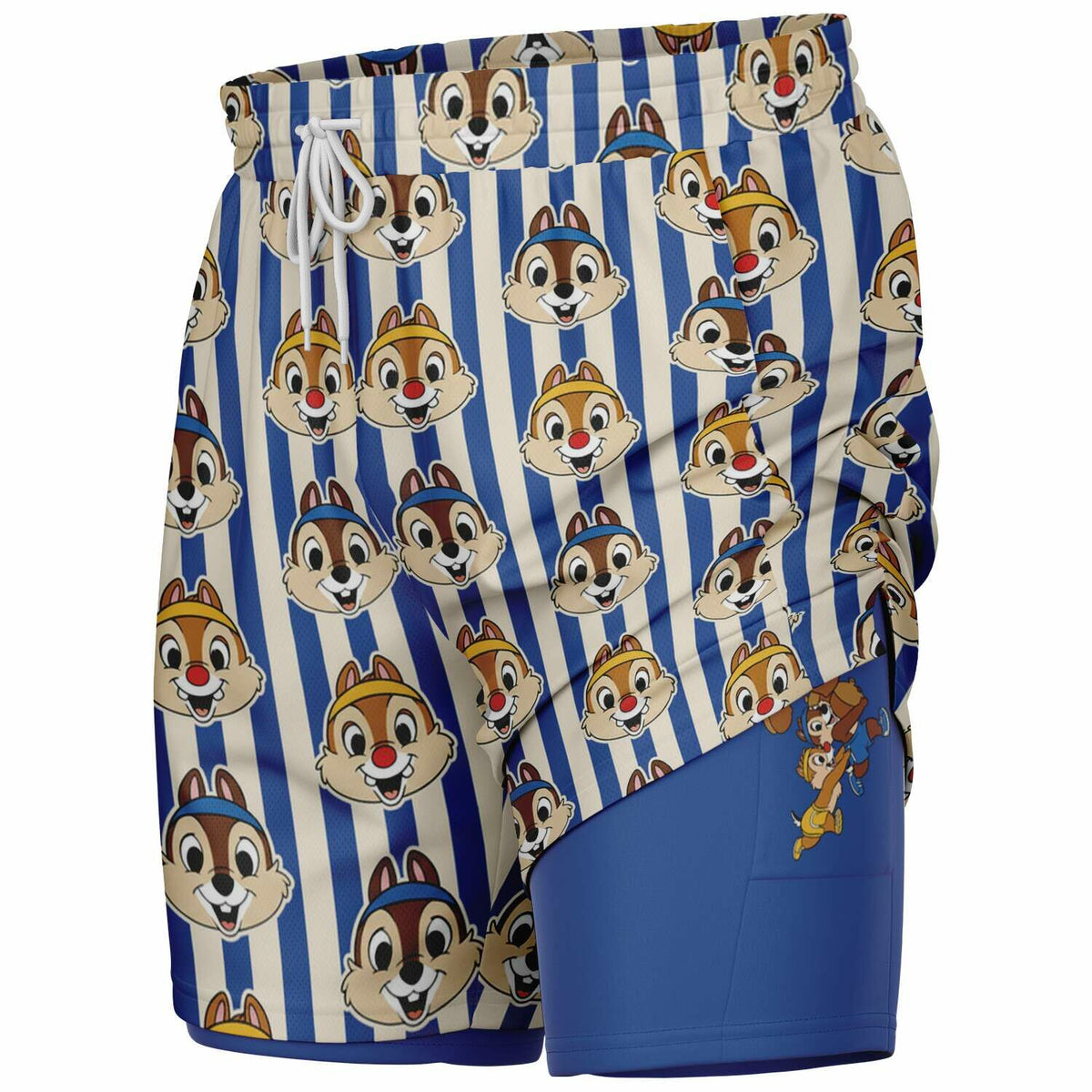 Running Chipmunk Men's Double Layer Pocket Shorts
