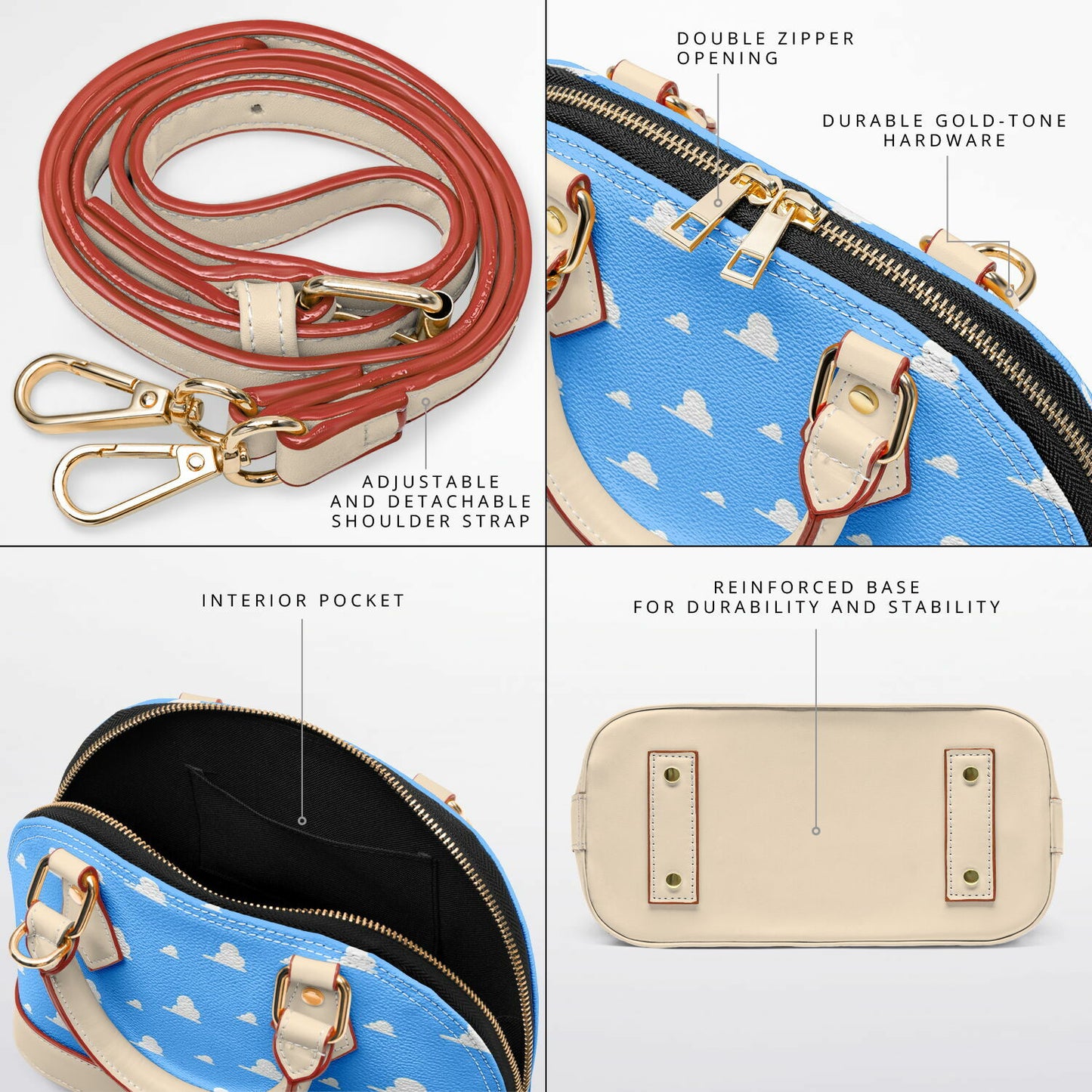 Clouds Dome Satchel Handbag