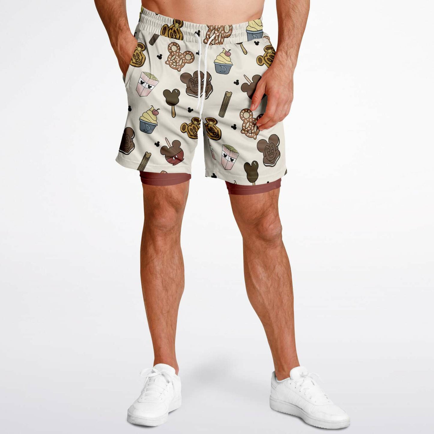 Snacks Men's Double Layer Pocket Shorts
