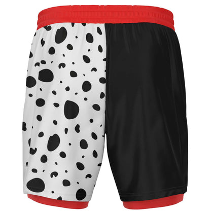 Dalmation Men's Double Layer Pocket Shorts