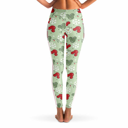 Christmas Lights Mesh Pocket Leggings