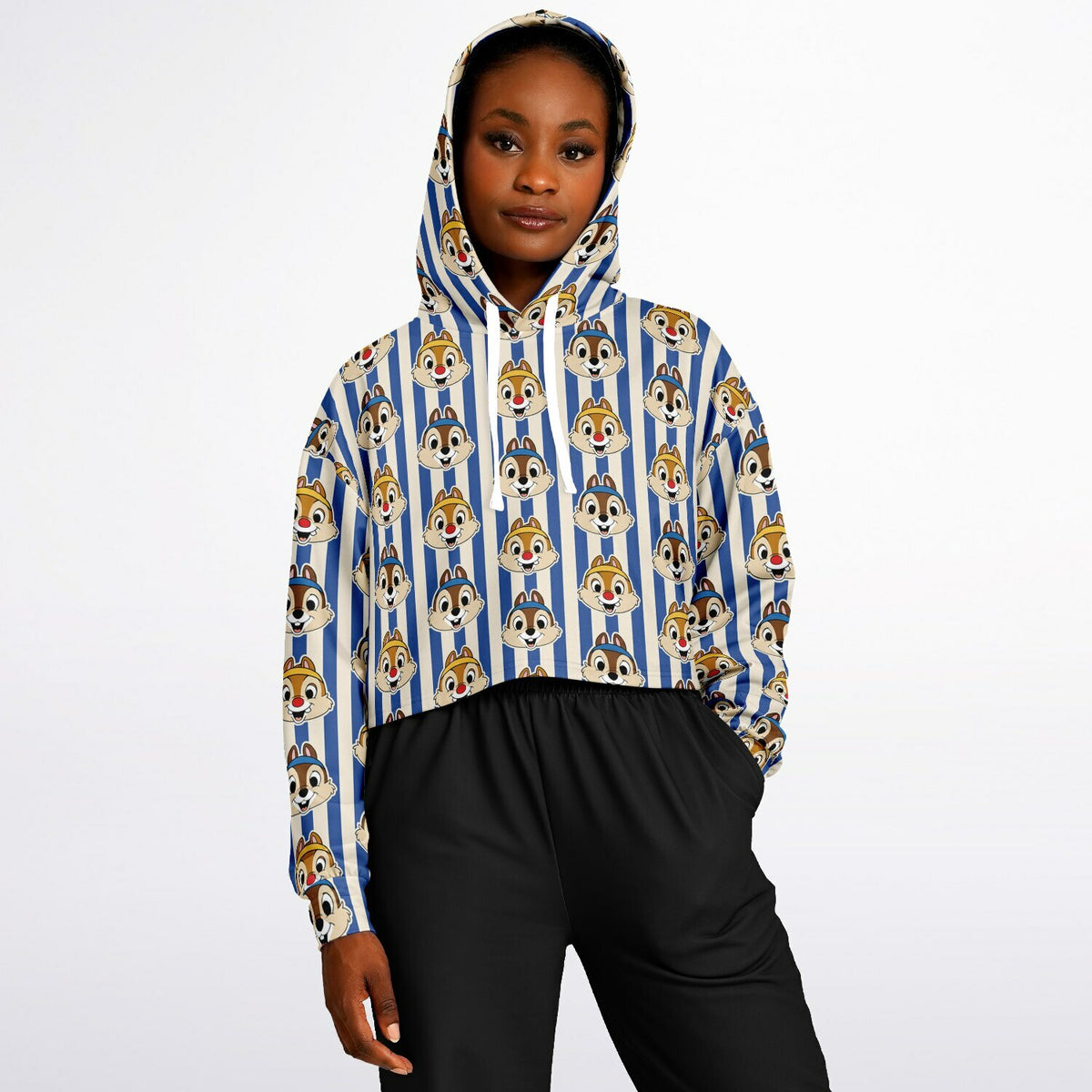 Running Chipmunks Crop Hoodie