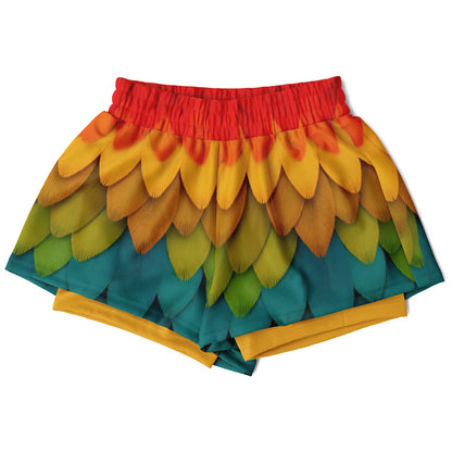 Crazy Bird Women's Double Layer Pocket Shorts