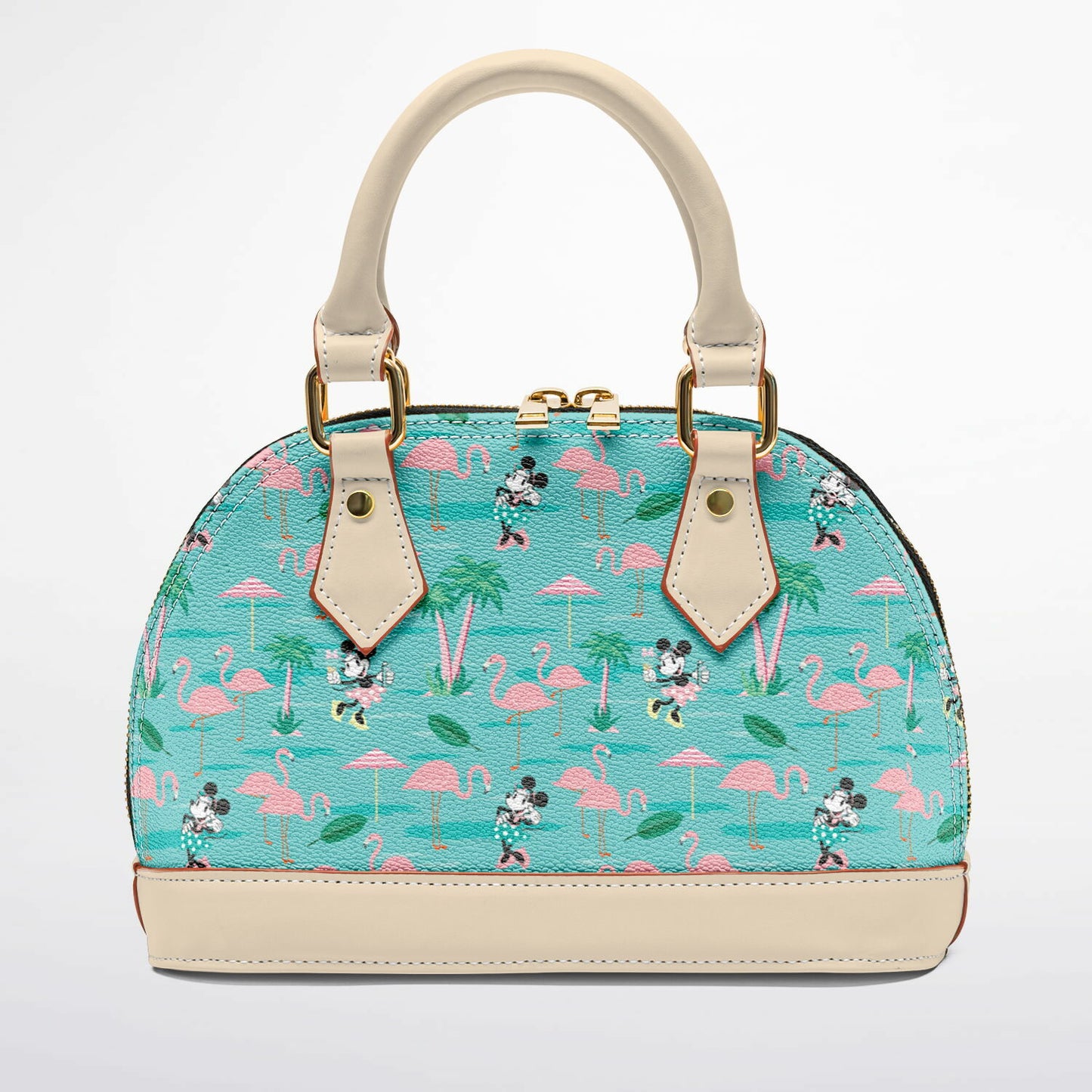 Flamingo Collection Dome Satchel Handbag