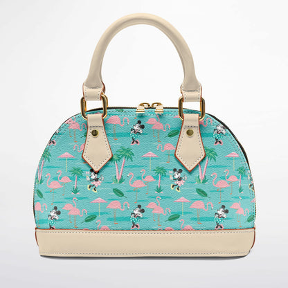 Flamingo Collection Dome Satchel Handbag