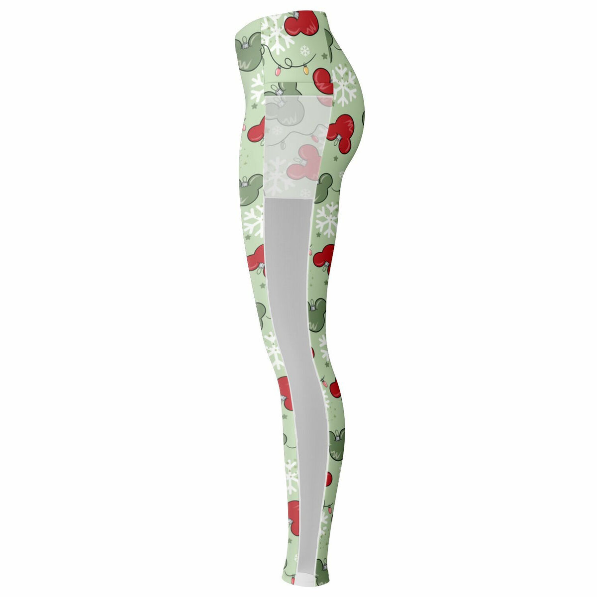 Christmas Lights Mesh Pocket Leggings