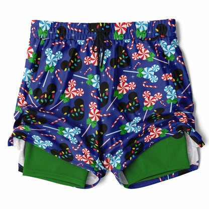 Peppermint Men's Double Layer Pocket Shorts