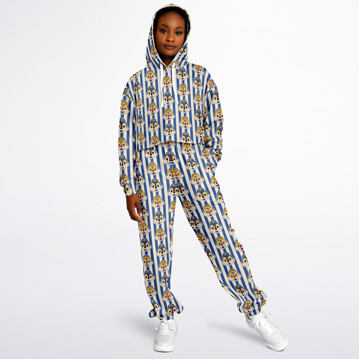 Running Chipmunks Crop Hoodie & Sweatpants