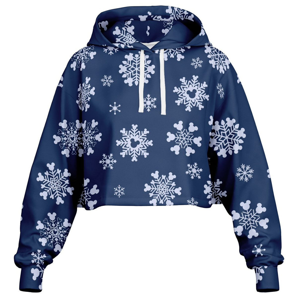 Snowflakes Cropped Hoodie