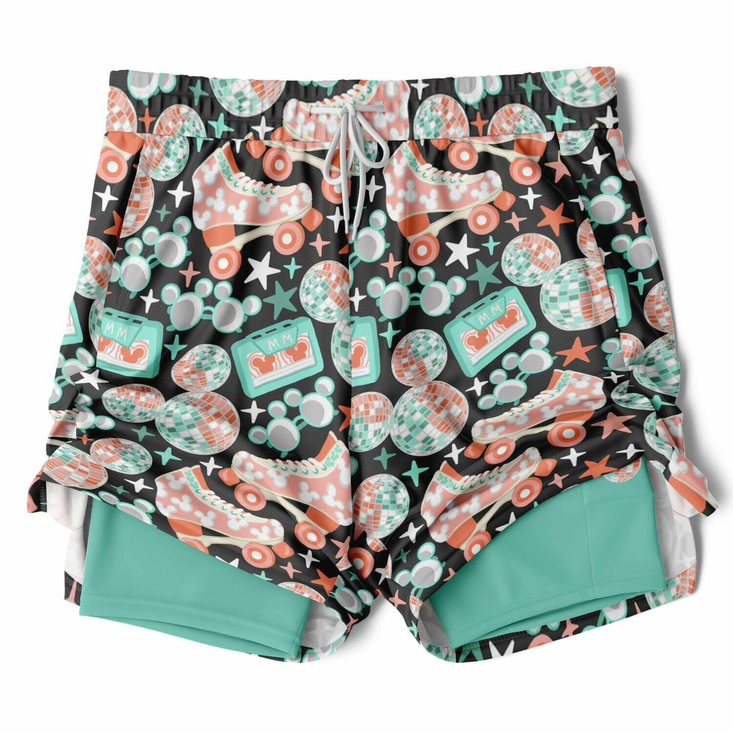 Disco Collection Dark Men's Double Layer Pocket Shorts