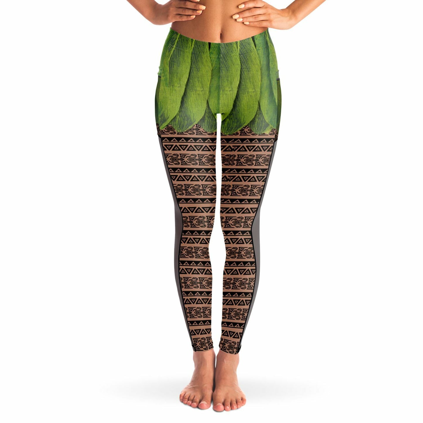 Hawaiian Tattoo Mesh Pocket Legging