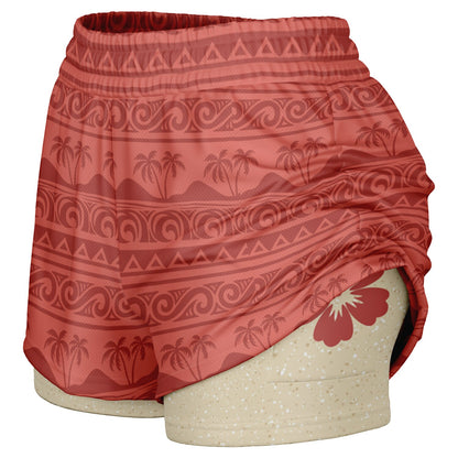 Hawaiian Princess Double Layer Pocket Shorts